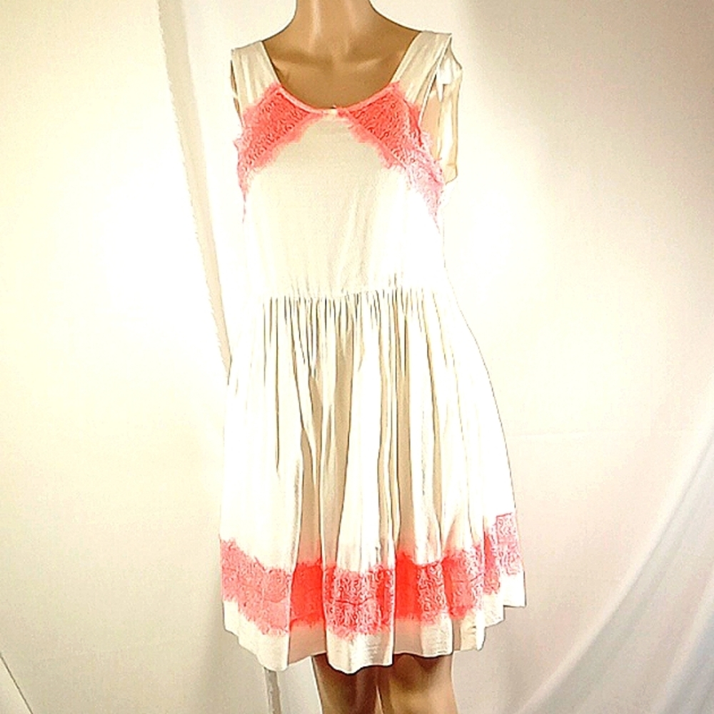 New Free People Dress Sz 2 Women MenWomenStyles Summer Creme Lace